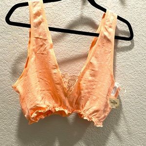 NWT Anthropologie women’s tank bralette pastel Coral size L/ XL 💕